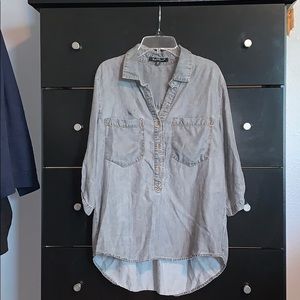 Velvet Heart Gray Distressed Top